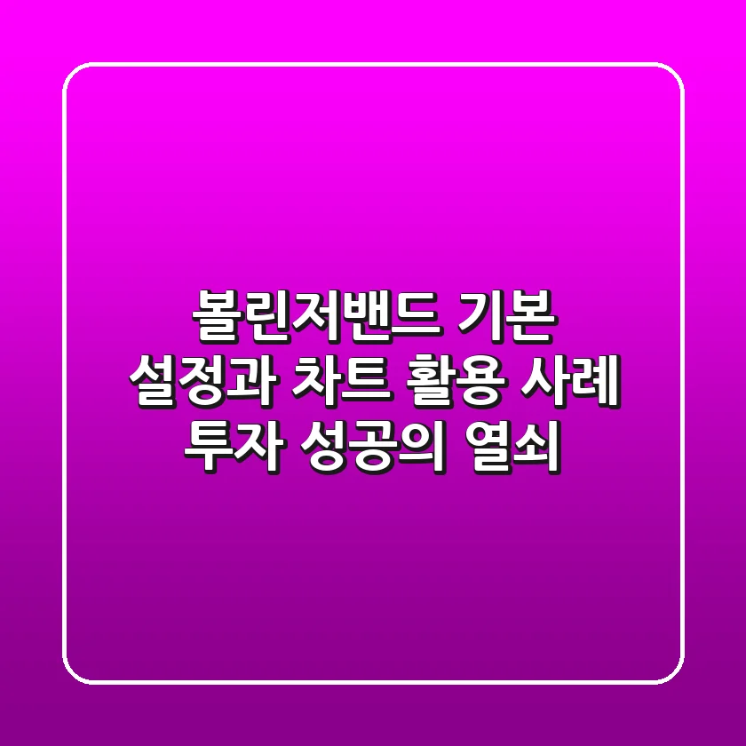 볼린저밴드 기본 설정과 차트 활용 사례: 투자 성공의 열쇠