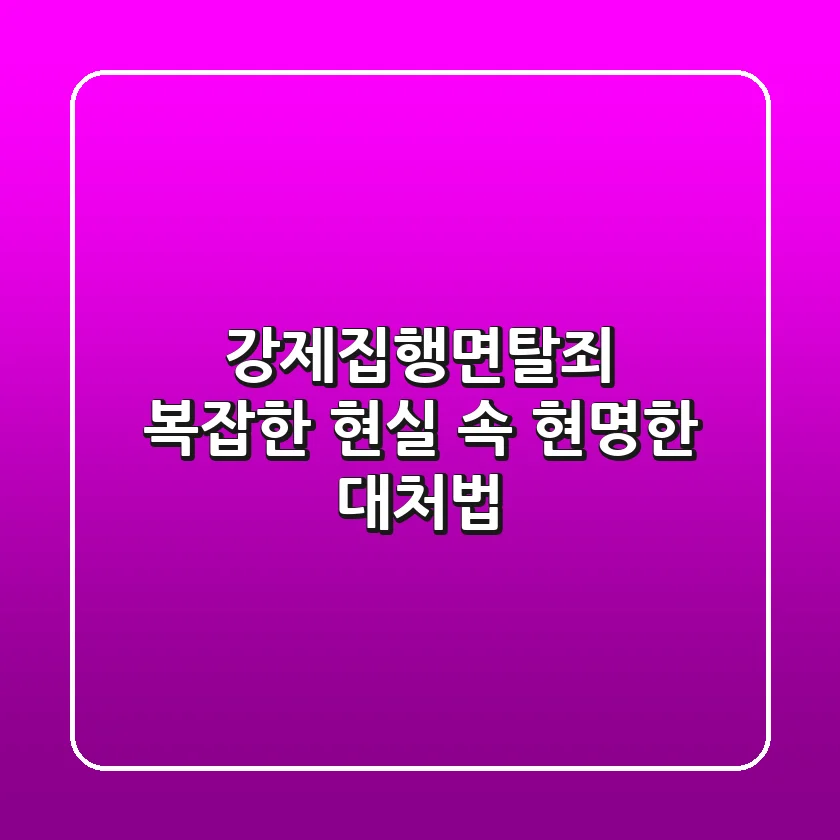 강제집행면탈죄, 복잡한 현실 속 현명한 대처법