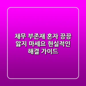채무 부존재, 혼자 끙끙 앓지 마세요! 현실적인 해결 가이드