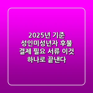 "2025년 기준", 성인·미성년자 후불 결제 필요 서류 '이것' 하나로 끝낸다